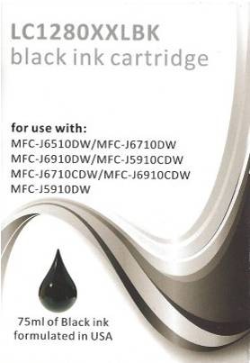 Cartouche ECOPrinter équivalent à Brother LC-1280 XL Noir (BK)	