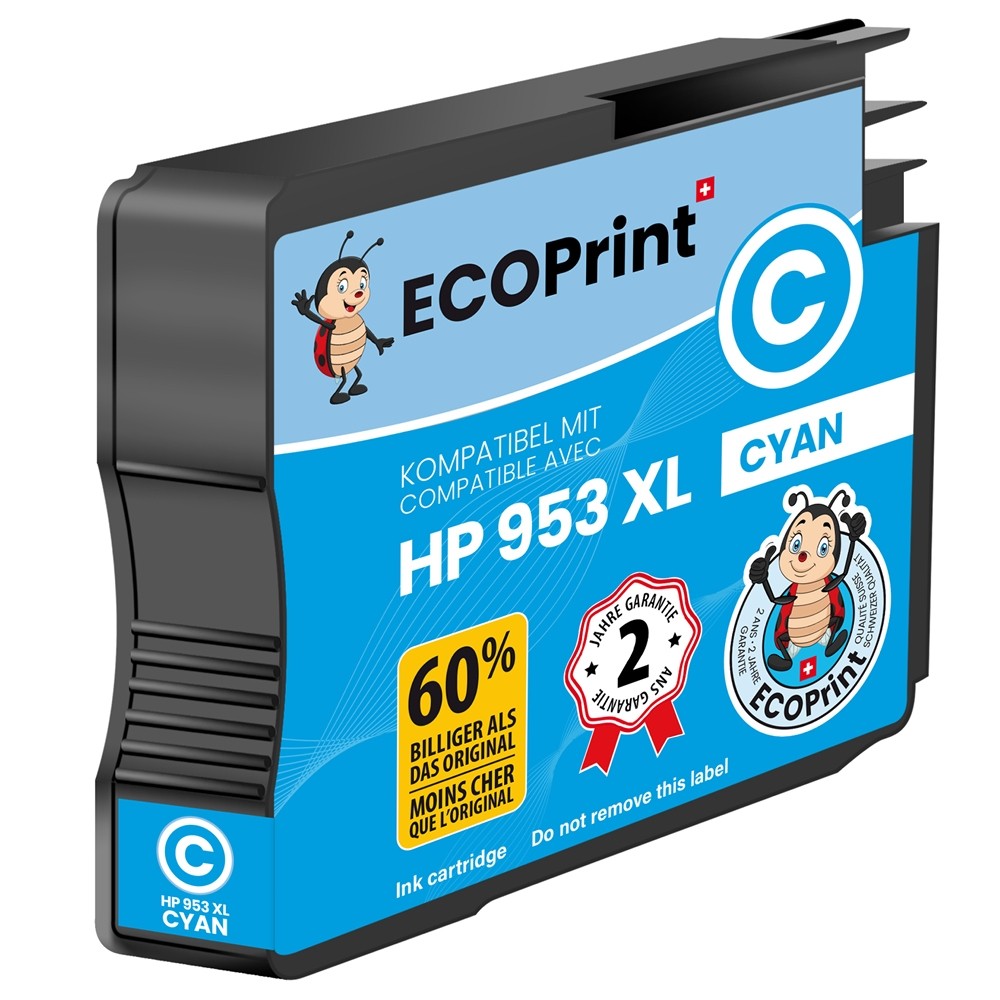 Cartouche ECOPrinter équivalent à HP 953XL Cyan (C)