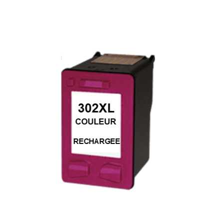 Cartouche rechargée HP 302XL /  Couleur / Rechargé SCV