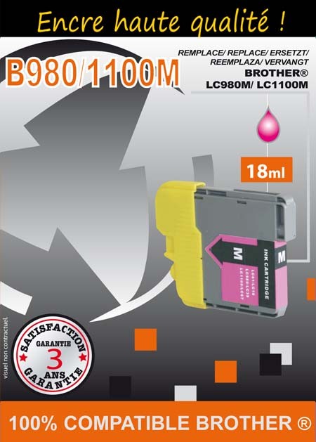 Cartouche compatible Brother LC-980 / Magenta 18 ml