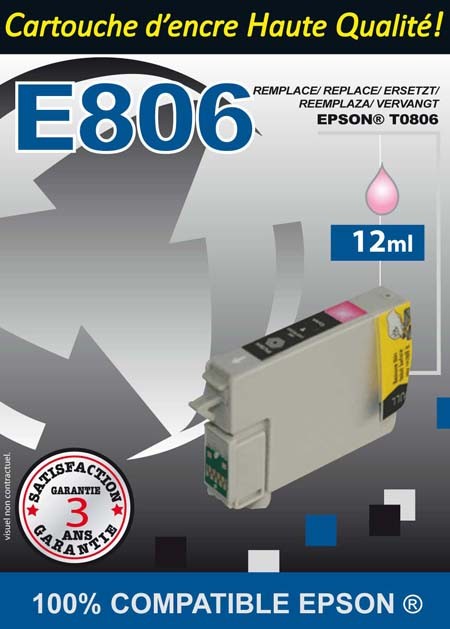Cartouche compatible Epson T0806 / Photo Magenta 12 ml
