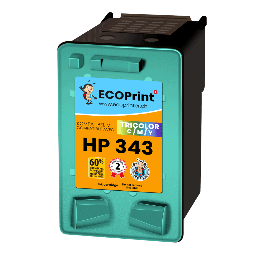 Cartouche ECOPrinter équivalent à HP 343 Couleurs