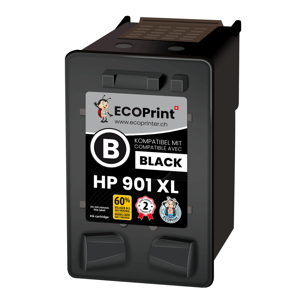 Cartouche ECOPrinter équivalent à HP 901 XL Noir (BK)