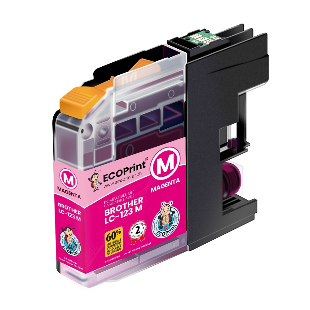 Cartouche ECOPrinter équivalent à Brother LC-123 Magenta (M)