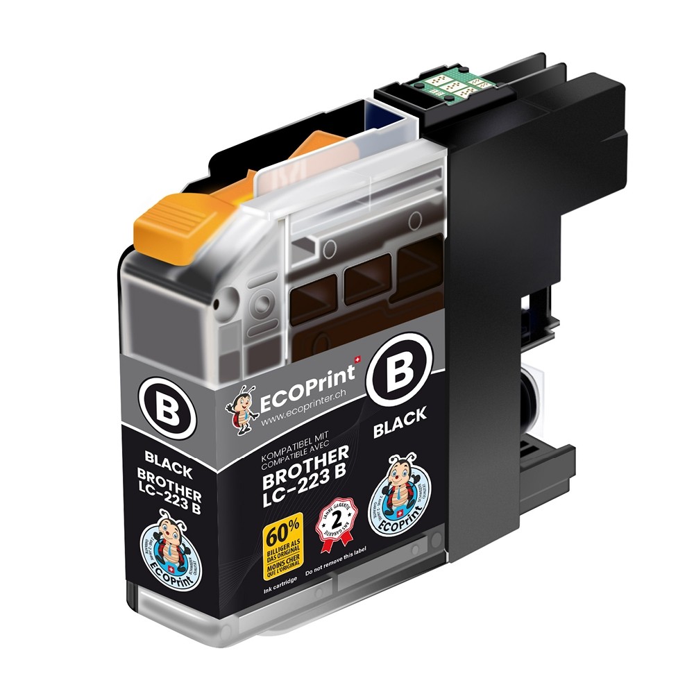 Cartouche ECOPrinter équivalent à Brother LC-223 Noir (BK)