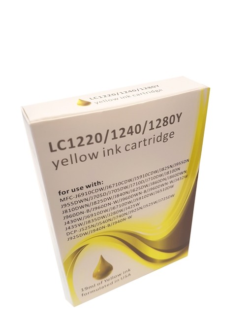 Cartouche ECOPrinter équivalent à Brother LC-1240 - LC-1280 Jaune (Y)