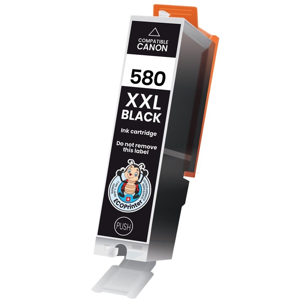 Cartouche ECOPrinter équivalent à Canon PGI-580 XXL Noir (BK)