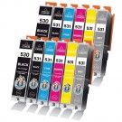 Pack de 12 cartouches ECOPrinter équivalent à Canon PGI-530 / CLI-531