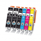 Pack de 6 cartouches ECOPrinter équivalent à Canon PGI-550 XL / CLI-551 XL