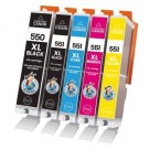 Pack de 5 cartouches ECOPrinter équivalent à Canon PGI-550 XL / CLI-551 XL